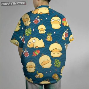 Psyduck Pokemon Hawaii Summer Funny Hawaiian Shirt And Shorts (2)