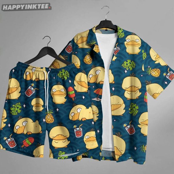 Psyduck Pokemon Hawaii Summer Funny Hawaiian Shirt And Shorts