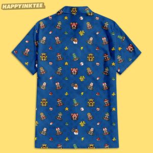 Super Mario Kart Pixel Art Game Nintento World Hawaiian Shirt (2) happyinktee