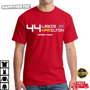 Lewis Hamilton Scuderia Ferrari F1 2025 Formula 1 Driver T Shirt 1