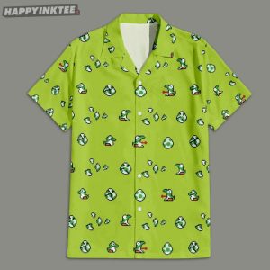 Yoshi Pixel Art Video Game Character Retro Gaming Hawaiian Shirt 2