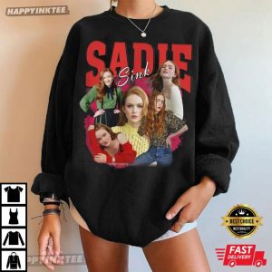 Sadie Sink Actress Vintage Bootleg Style T Shirt (1)