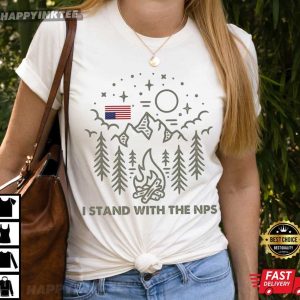 National Park Support I Stand With The NPS US Flag T-Shirt