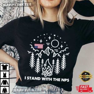 National Park Support I Stand With The NPS US Flag T Shirt (3)
