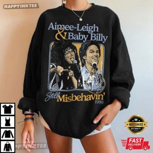 Aimee Leigh And Baby Billy Still Misbehavin 1989 Vintage Music T Shirt (1)