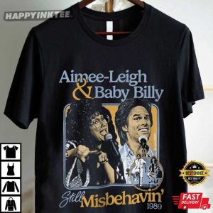 Aimee Leigh And Baby Billy Still Misbehavin 1989 Vintage Music T Shirt (2)