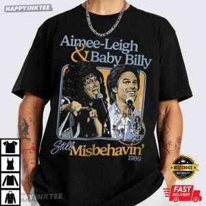 Aimee Leigh And Baby Billy Still Misbehavin 1989 Vintage Music T Shirt (3)