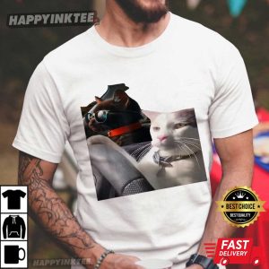 Cat Driving Funny Meme T Shirt (1)