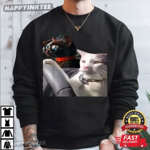 Cat Driving Funny Meme T Shirt (3)