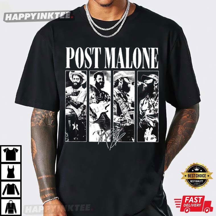 Post Malone Signature Album Tour Music T-Shirt Post Malone Signature Album Tour Music T-Shirt
