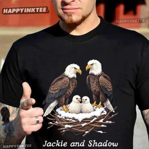 Jackie And Shadow Bald Eagle Lover T Shirt (1)