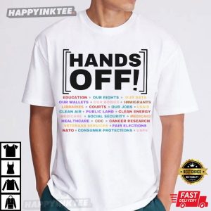 Hands Off Education Our Rights Our Data Political Activism T Shirt (1)