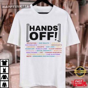 Hands Off Education Our Rights Our Data Political Activism T Shirt (2)