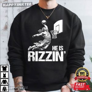 He Is Rizzin Funny Jesus Playing Basketball T Shirt (1)