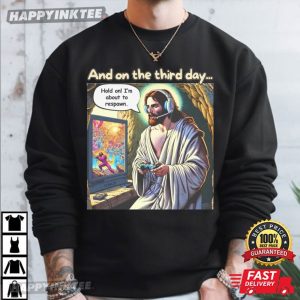 Jesus Video Game And On The Third Day Funny Gaming T Shirt (1)