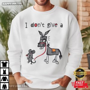 I Don't Give A Rats Ass Funny Rat Donkey T Shirt (2)