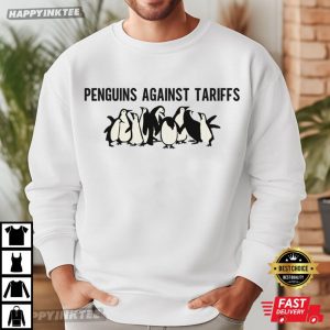 Penguins Against Tariffs Funny Anti Trump FDT T Shirt (1)