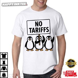 Penguins No Tariffs Anti Trump Political T Shirt (3)