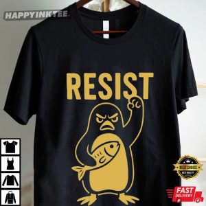 Penguins Resist Anti Trump Tariffs T Shirt (1)