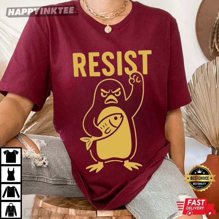Penguins Resist Anti Trump Tariffs T-Shirt Penguins Resist Anti Trump Tariffs T-Shirt