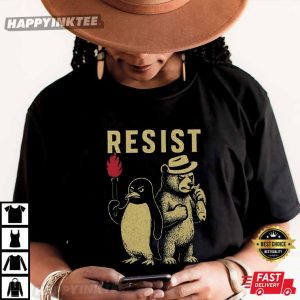 Penguins And Smokey Bear Resist Anti Trump T Shirt (4)