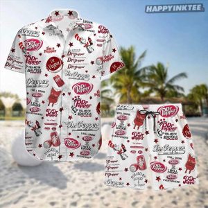 Dr Pepper Vintage Soda Summer Hawaiian Shirt And Shorts