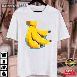 Pixel Banana 80s Video Game T Shirt (2)