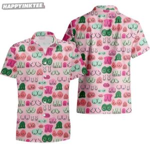 Funny Ladies Chest Boobs Summer Hawaiian Shirt And Shorts (4)