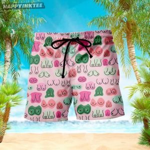 Funny Ladies Chest Boobs Summer Hawaiian Shirt And Shorts (2)