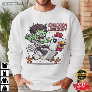 Zombie Chicken Jockey Ride Or Cluck Minecraft T Shirt (1)