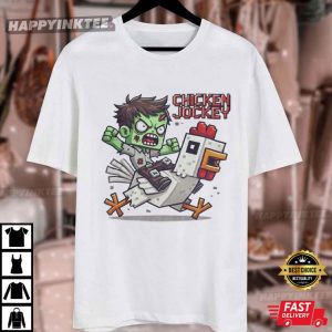Zombie Chicken Jockey Ride Or Cluck Minecraft T Shirt (2)