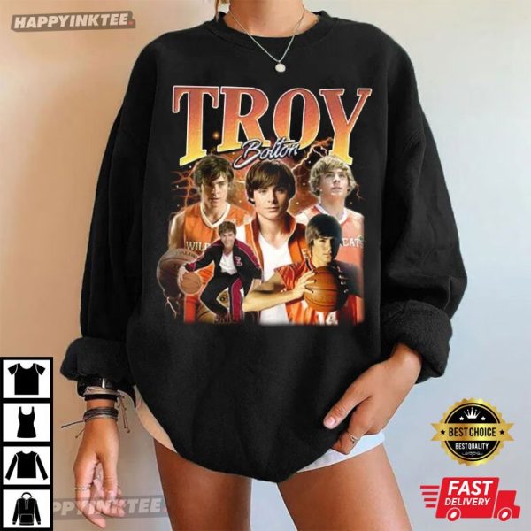 Troy Bolton Basketball Bootleg Graphic High School Musical T-Shirt