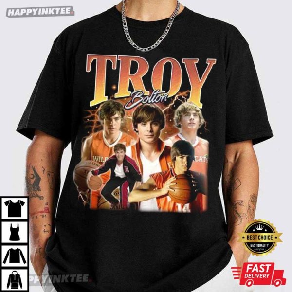 Troy Bolton Basketball Bootleg Graphic High School Musical T-Shirt