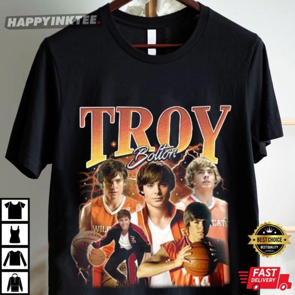 Troy Bolton Basketball Bootleg Graphic High School Musical T-Shirt
