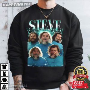 Steve Jack Black A Minecraft Movie Bootleg Graphic T Shirt (1)