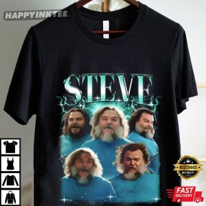 Steve Jack Black A Minecraft Movie Bootleg Graphic T Shirt (2)