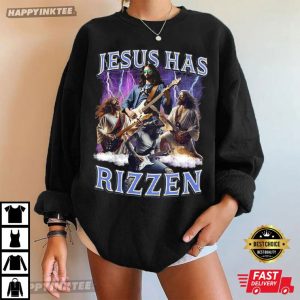 Jesus Has Rizzen Vintage Rock Style Bootleg Graphic T Shirt (1)