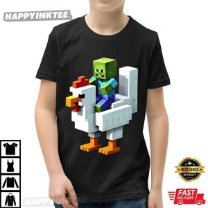 Minecraft Chicken Jockey Funny Gaming Gift T-Shirt