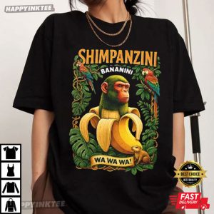 Shimpanzini Bananini Banana Monkey Italian Brainrot Meme T Shirt 1 (1)