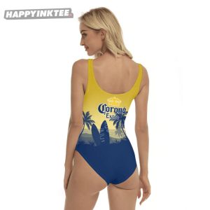 Corona Extra Palm Tree Surfboard One piece Swimsuit (3)