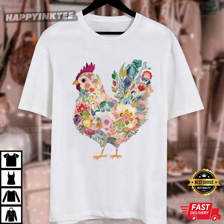 Wildflower Chicken Cottagecore Farmer Gift For Mom T-Shirt Wildflower Chicken Cottagecore Farmer Gift For Mom T-Shirt