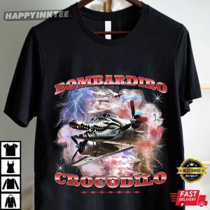 Bombardiro Crocodilo Italian Brainrot T Shirt (4)