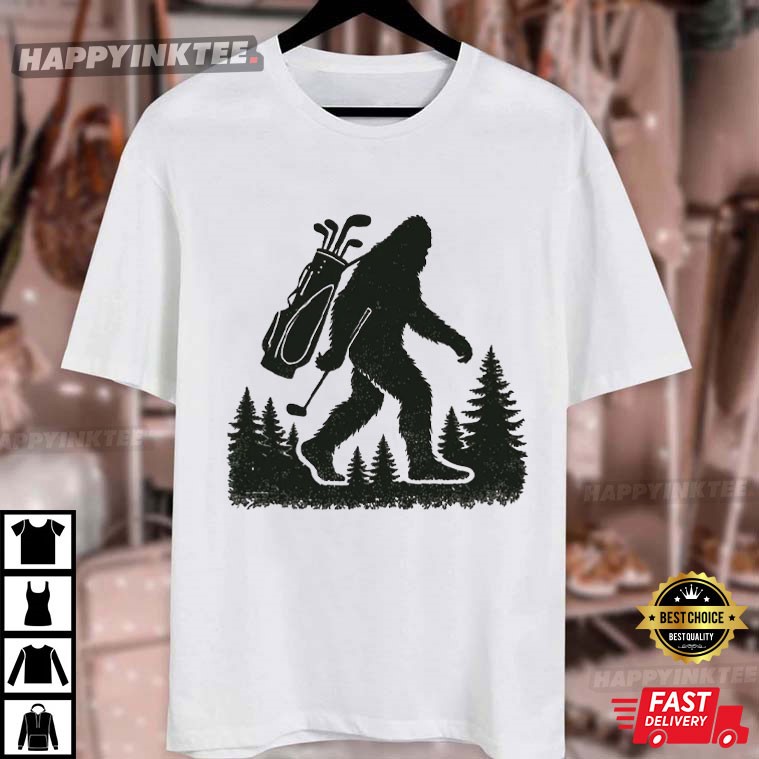 Bigfoot Golf Sasquatch Golfing T-Shirt Bigfoot Golf Sasquatch Golfing T-Shirt