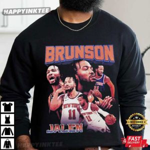 Jalen Brunson New York Knicks Vintage Bootleg T Shirt (2)