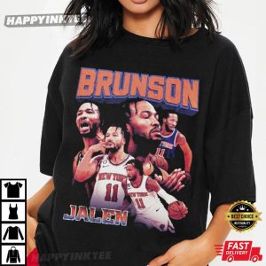 Jalen Brunson New York Knicks Vintage Bootleg T Shirt (3)
