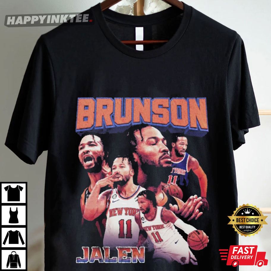 Jalen Brunson New York Knicks Vintage Bootleg T-Shirt Jalen Brunson New York Knicks Vintage Bootleg T-Shirt