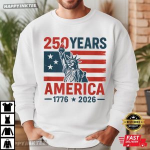 250 Years America Statue of Liberty Proud USA Flag T Shirt (3)