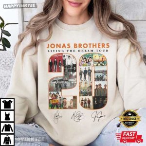 Albums 20th Anniversary Of Jonas Brothers Living The Dream Tour T Shirt (3)