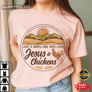 Jesus And Chickens Gift for Chicken Owner T Shirt (2)