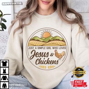 Jesus And Chickens Gift for Chicken Owner T Shirt (3)